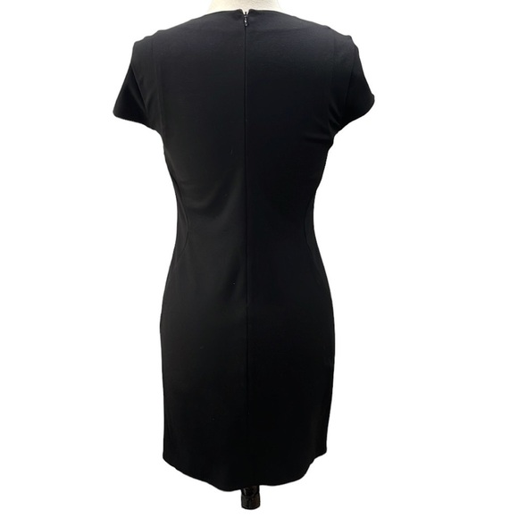 Diane Von Furstenberg Pele Ponte Knit Eyelet Panel Dress Black SZ 8 - Picture 3 of 9